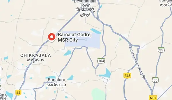 Barca at Godrej MSR City location map